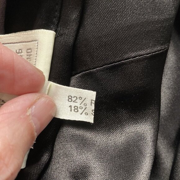 JANICE WAINWRIGHT VTG Rayon Silk Blend Velvet Midi Skirt Formal Black 12 62-14 - Picture 9 of 12